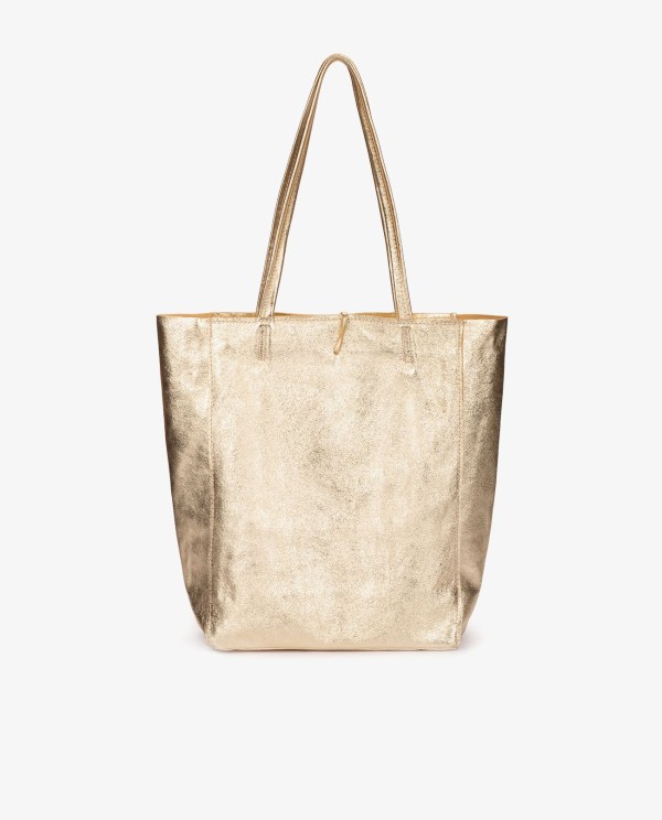 Cuplé SHOPPER VERTICAL PIEL ORO