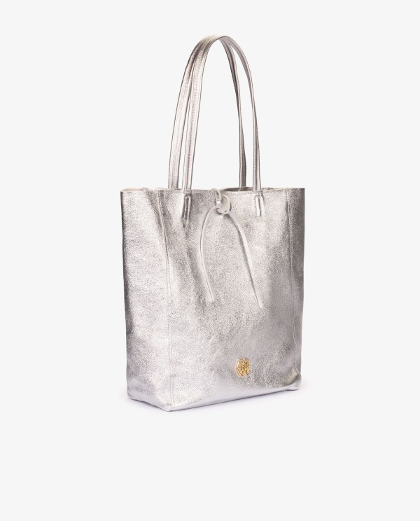 Cuplé SHOPPER VERTICAL PIEL PLATA