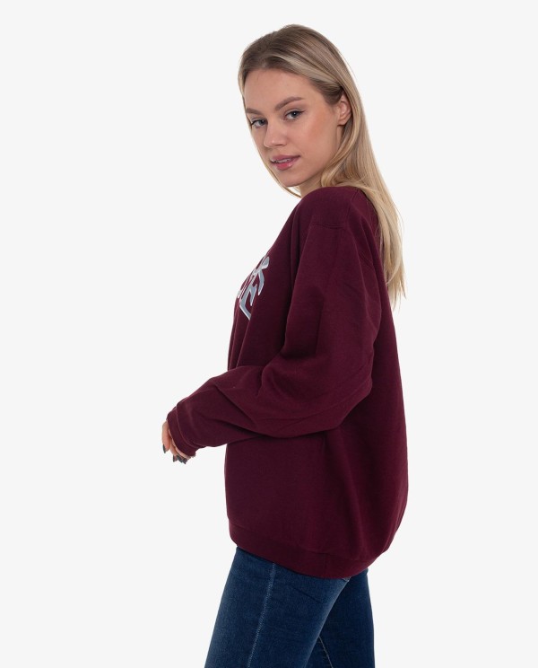 Cuplé SUDADERA BURDEOS EN ALGODON CON LOGO CUPLÉ