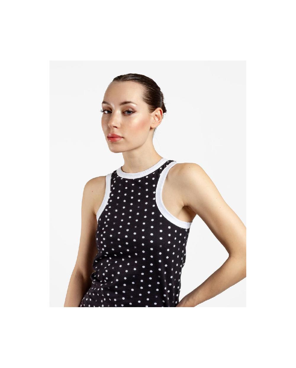 Cuplé TOP HALTER PUNTO LUNARES BLANCO NEGRO