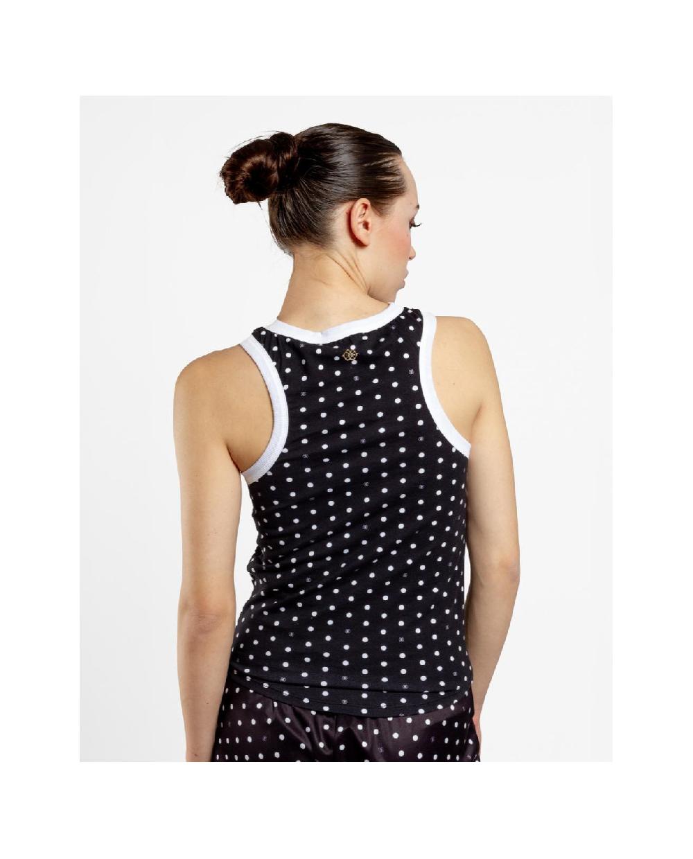 Cuplé TOP HALTER PUNTO LUNARES BLANCO NEGRO
