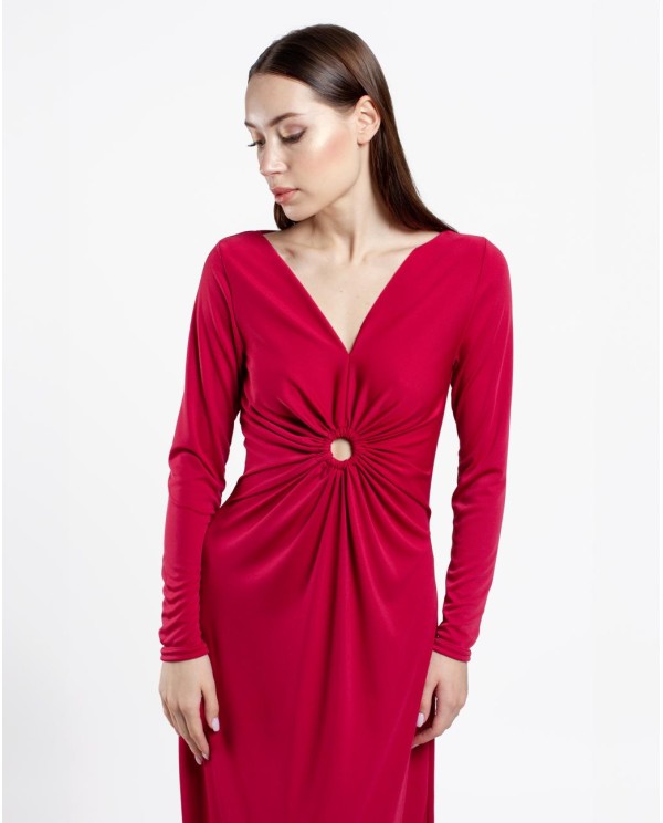 Cuplé VESTIDO ARO CREP BURDEOS