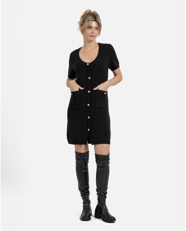 Cuplé VESTIDO BOTONES PUNTO NEGRO