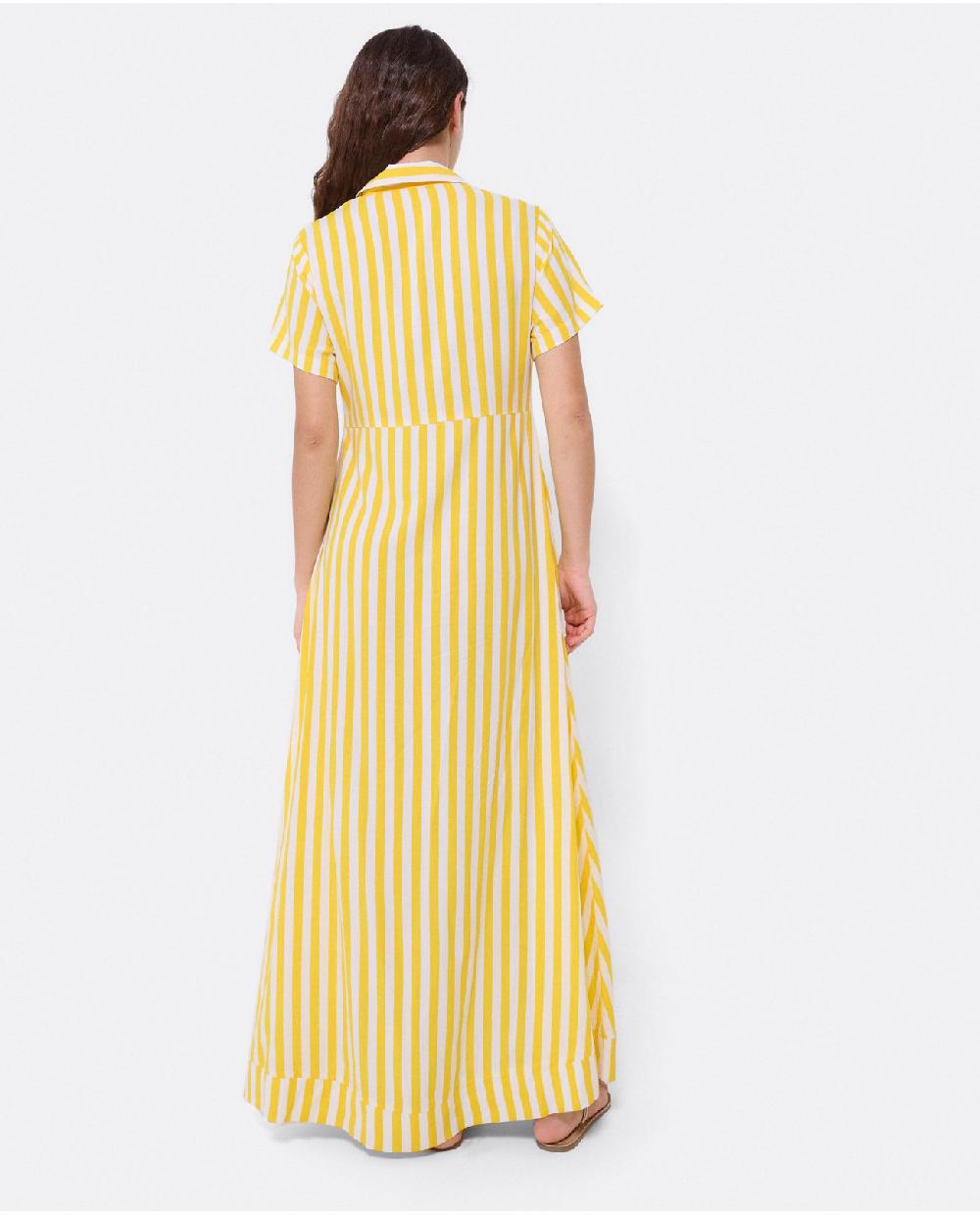 Cuplé VESTIDO CAMISERO LARGO VISCOSA AMARILLO
