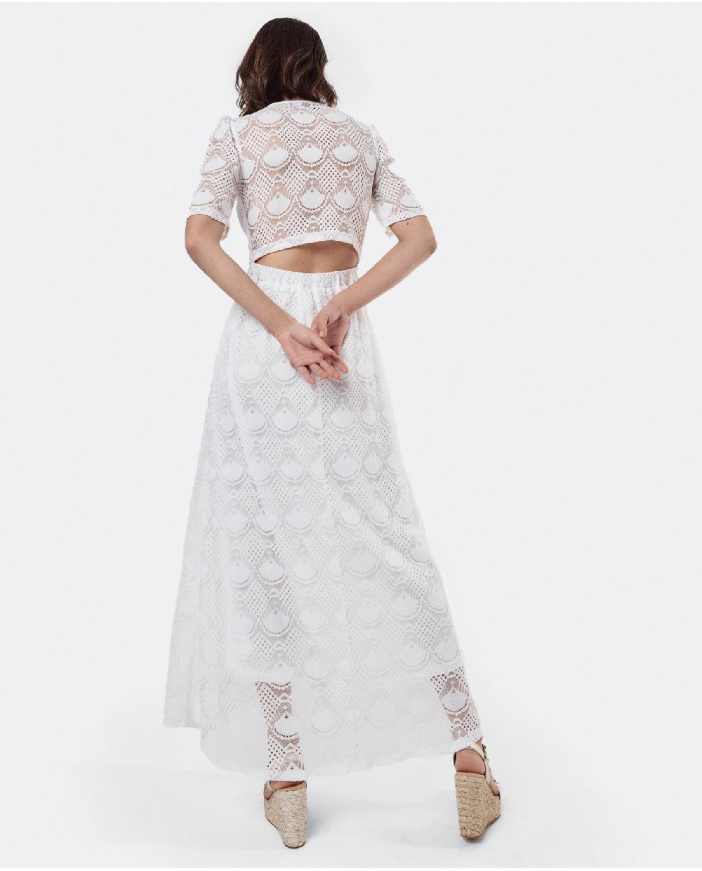 Cuplé VESTIDO ESCOTE ARO PUNTO BLANCO