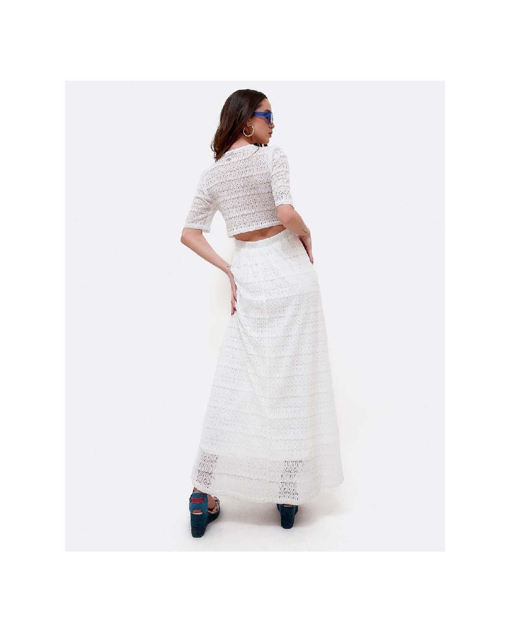 Cuplé VESTIDO ESCOTE ARO PUNTO BLANCO