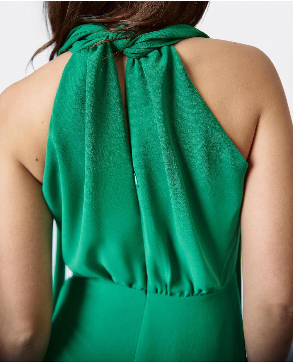 Cuplé VESTIDO ESCOTE HALTER GASA VERDE