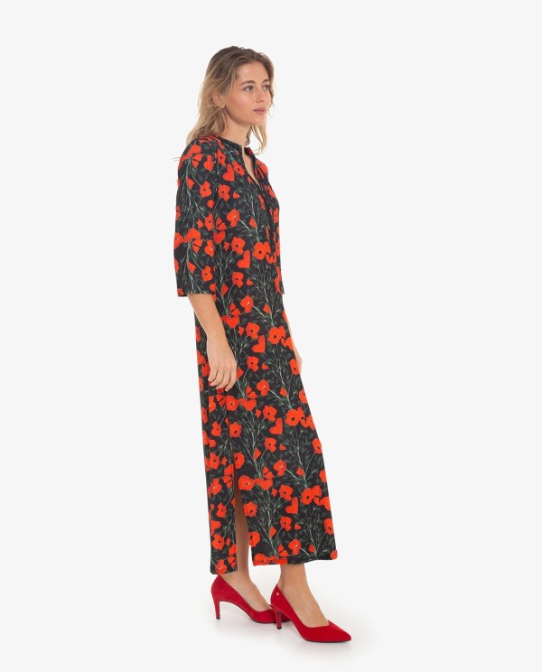 Cuplé VESTIDO MANGA LARGA CON ESTAMPADO DE FLORES