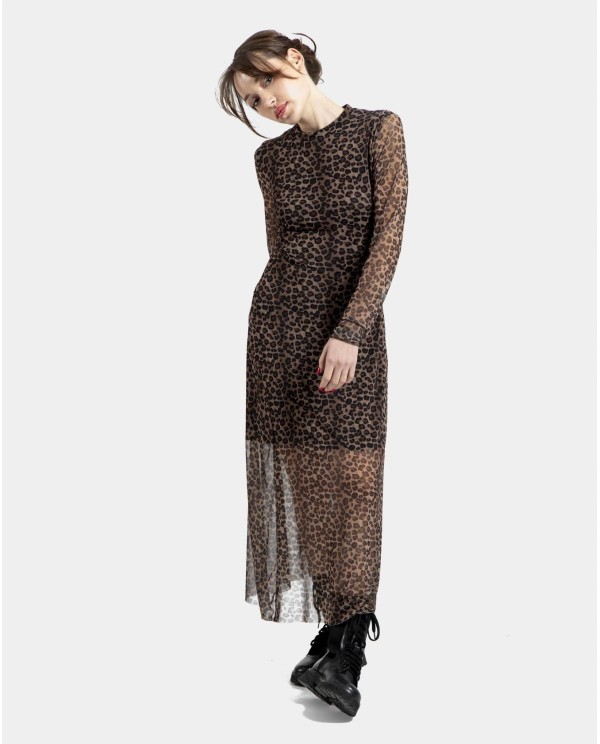 Cuplé VESTIDO MIDI TUL LEOPARDO MULTICOLOR