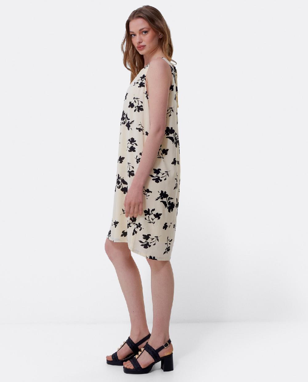 Cuplé MINI VESTIDO ESCOTE PLIEGUES VISCOSA ESTAMPADO FLO