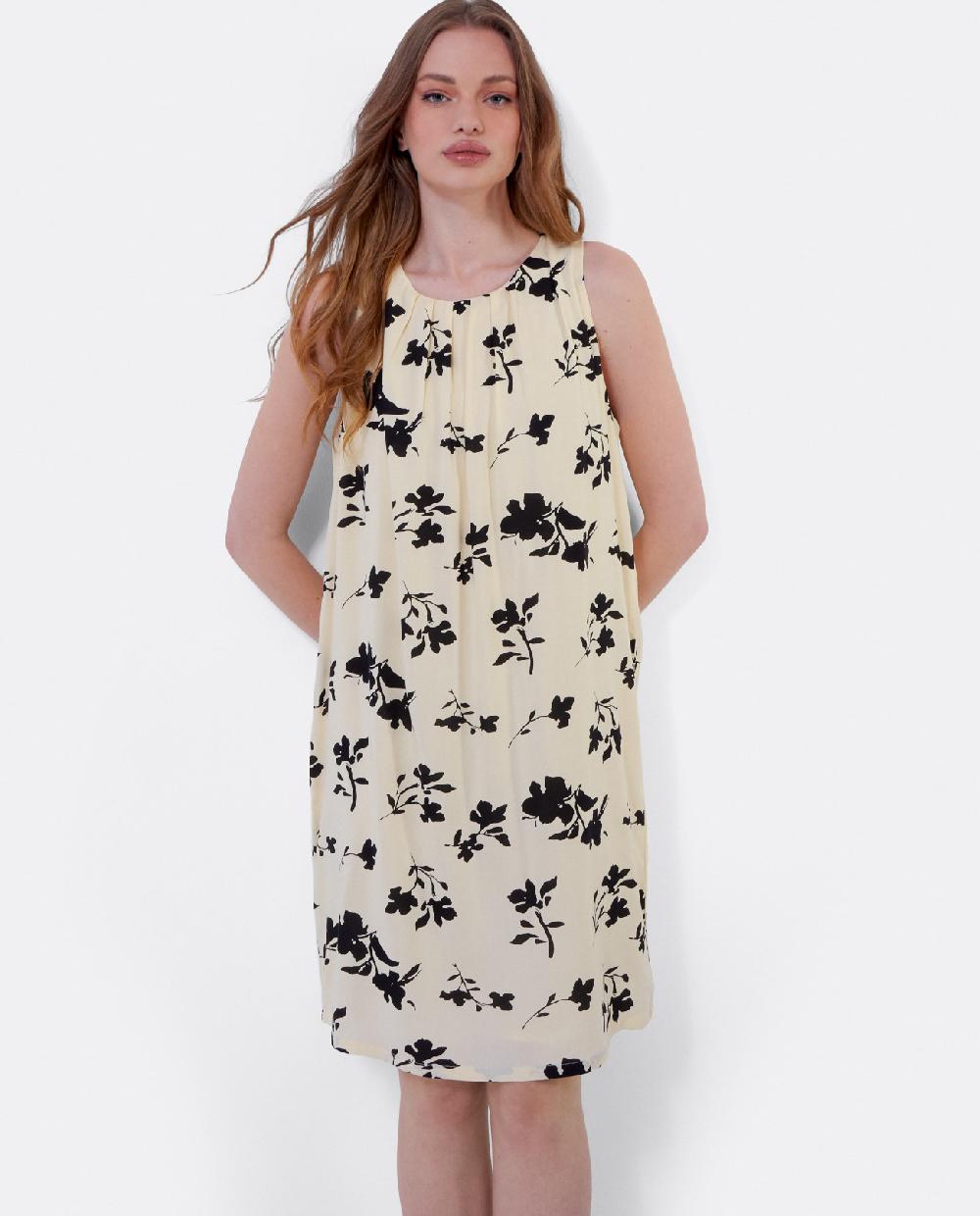 Cuplé MINI VESTIDO ESCOTE PLIEGUES VISCOSA ESTAMPADO FLO