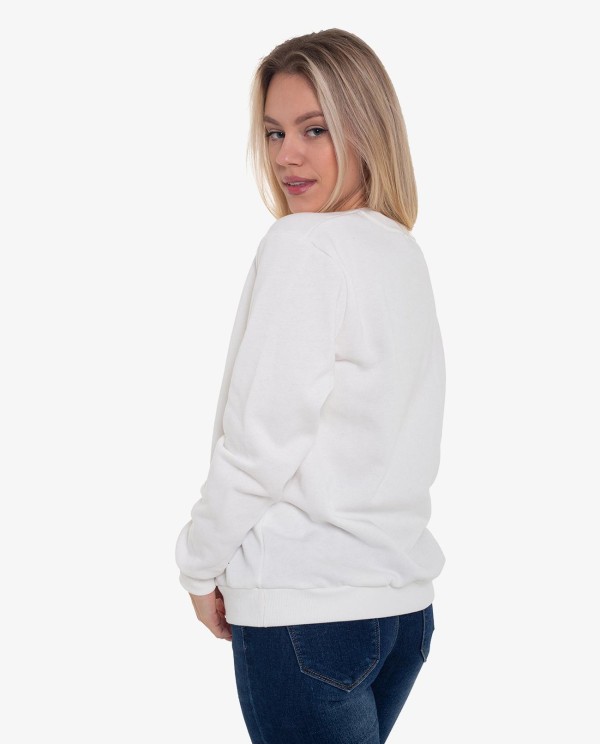 Cuplé SUDADERA BLANCA EN ALGODON CON LOGO CUPLE JEANS