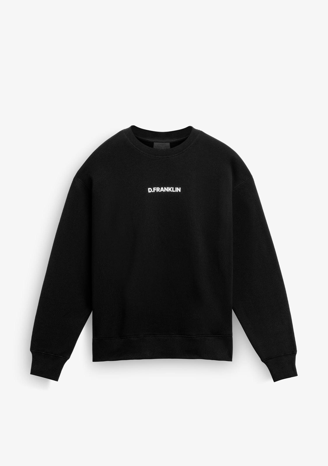 D.franklin Crewneck Binary Oversize Sweatshirt Black