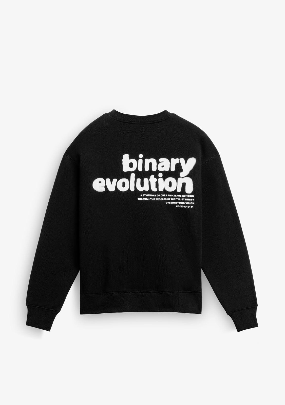D.franklin Crewneck Binary Oversize Sweatshirt Black