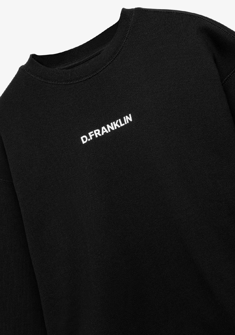 D.franklin Crewneck Binary Oversize Sweatshirt Black