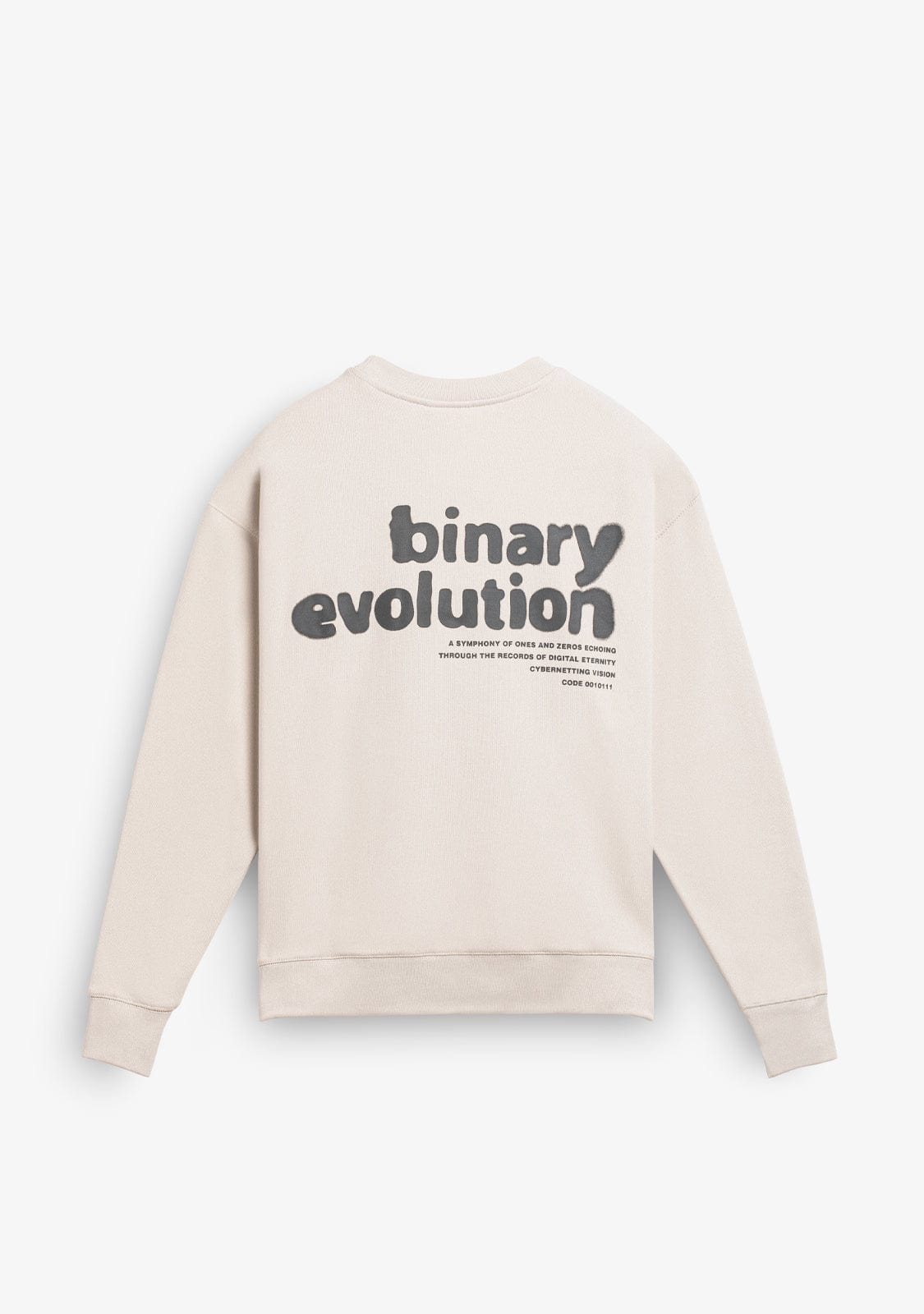 D.franklin Crewneck Binary Oversize Sweatshirt Grey