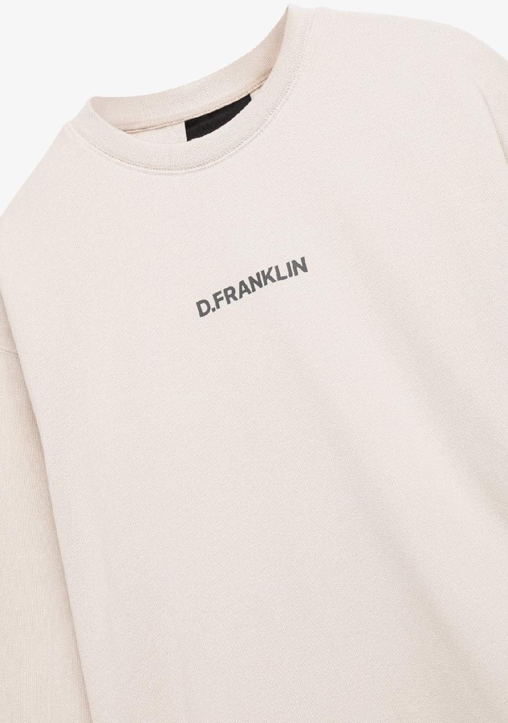 D.franklin Crewneck Binary Oversize Sweatshirt Grey
