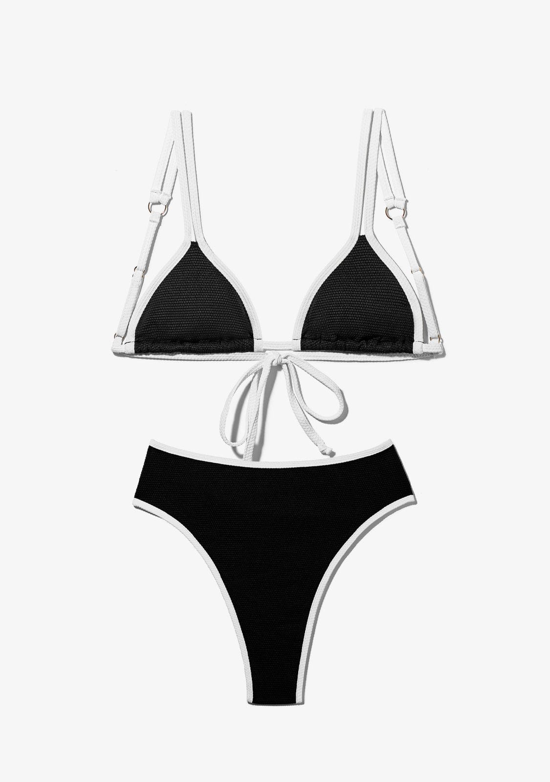 D.franklin Aruba Top + Wake Bottom Bikini Black