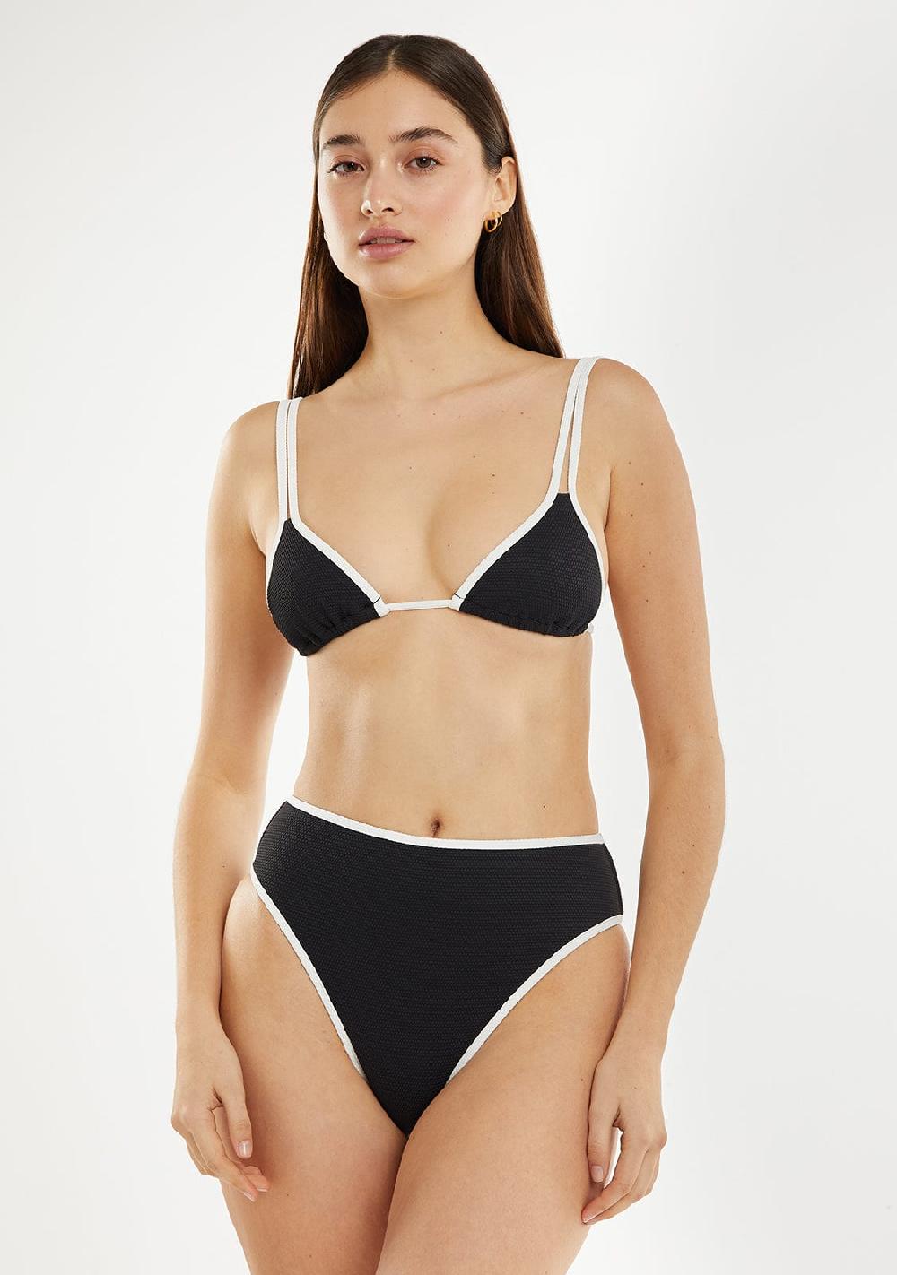 D.franklin Aruba Top + Wake Bottom Bikini Black