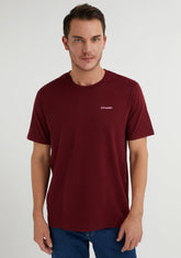 D.franklin Basic Logo T-Shirt Burgundy / Pink