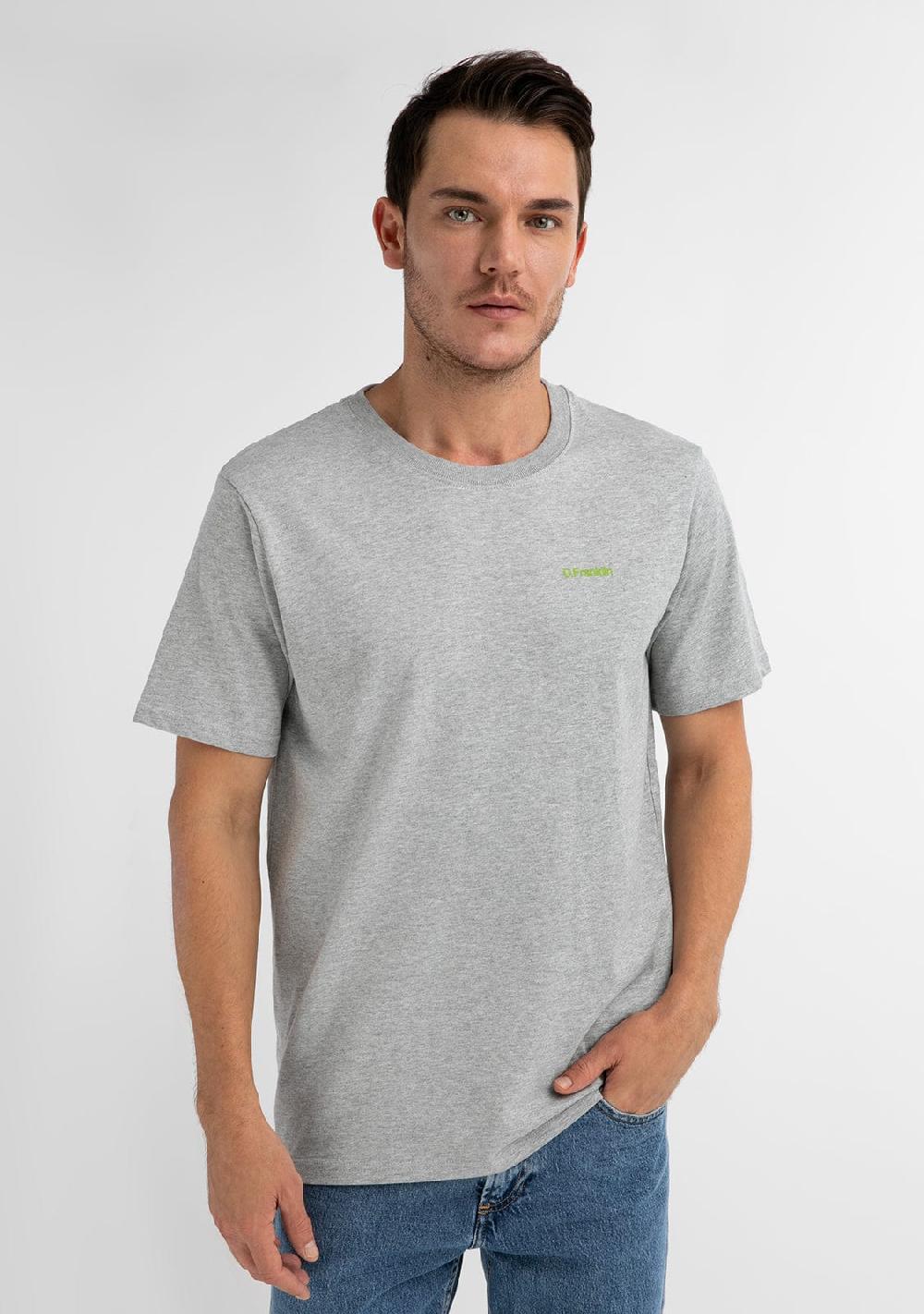 D.franklin Basic Logo T-Shirt Grey / Green