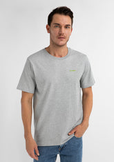 D.franklin Basic Logo T-Shirt Grey / Green