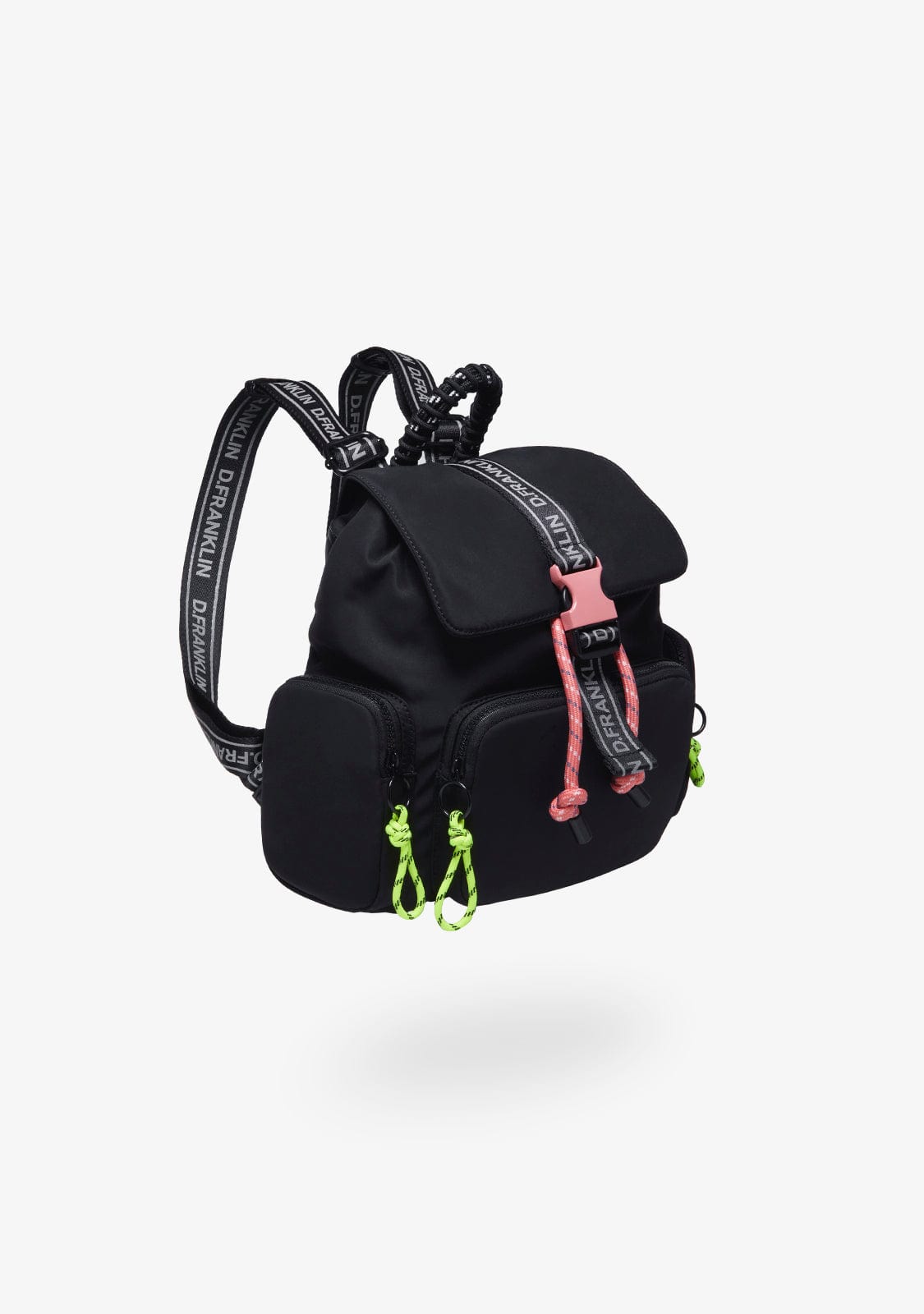 D.franklin Bomb Flap Backpack Black
