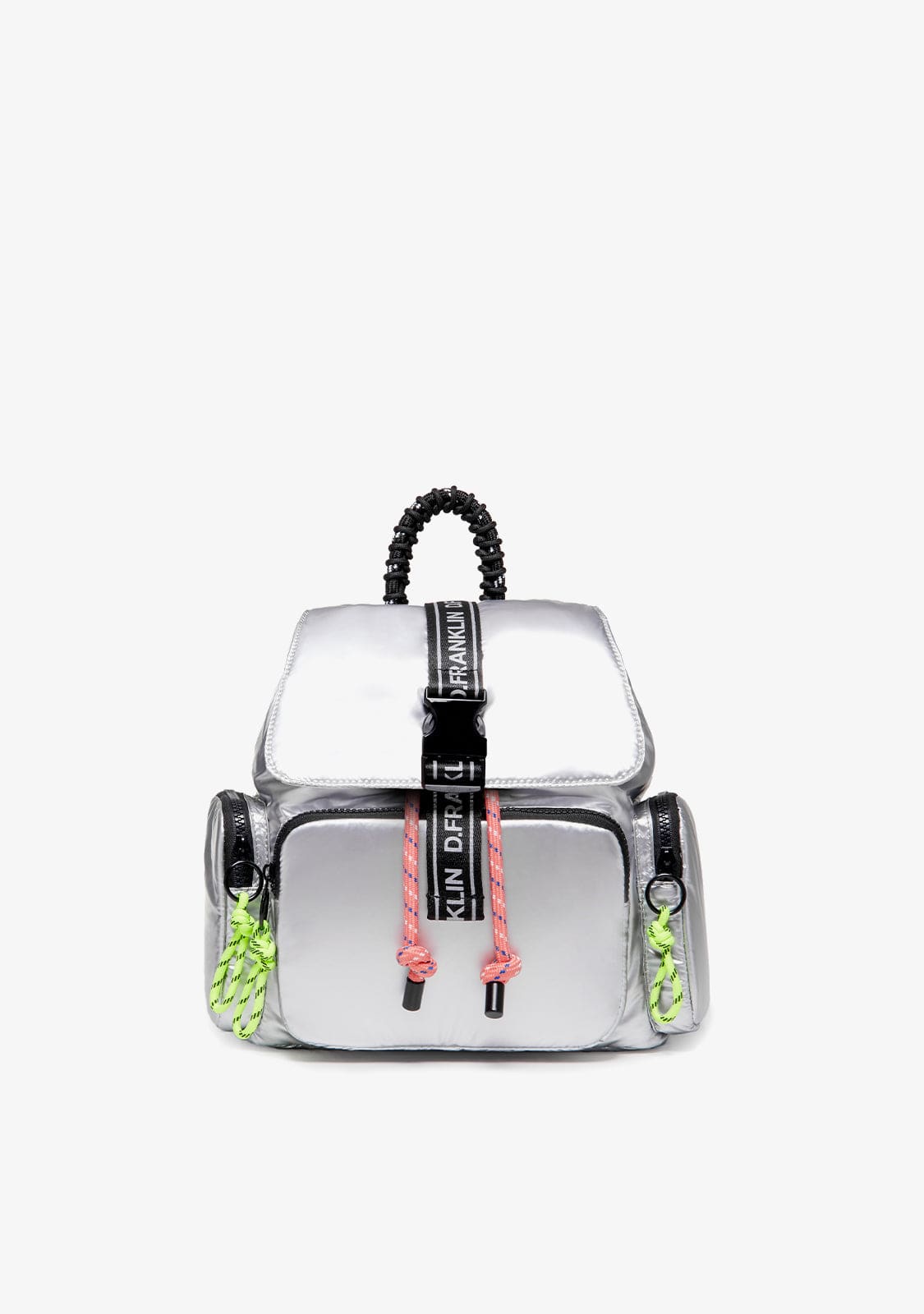 D.franklin Bomb Flap Backpack Silver