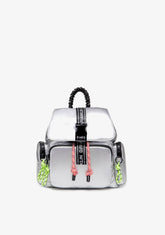D.franklin Bomb Flap Backpack Silver