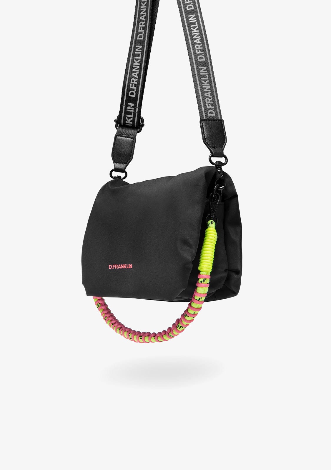 D.franklin Bomb Flap Crossbody Bag Black