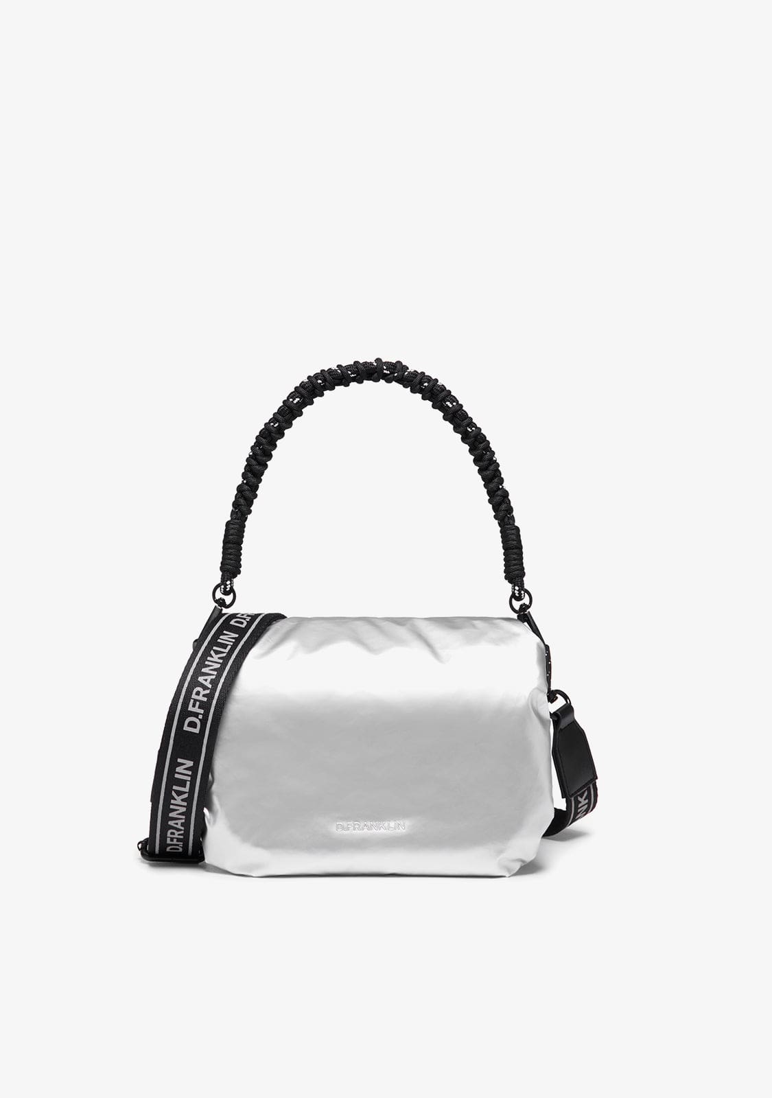 D.franklin Bomb Flap Crossbody Bag Silver