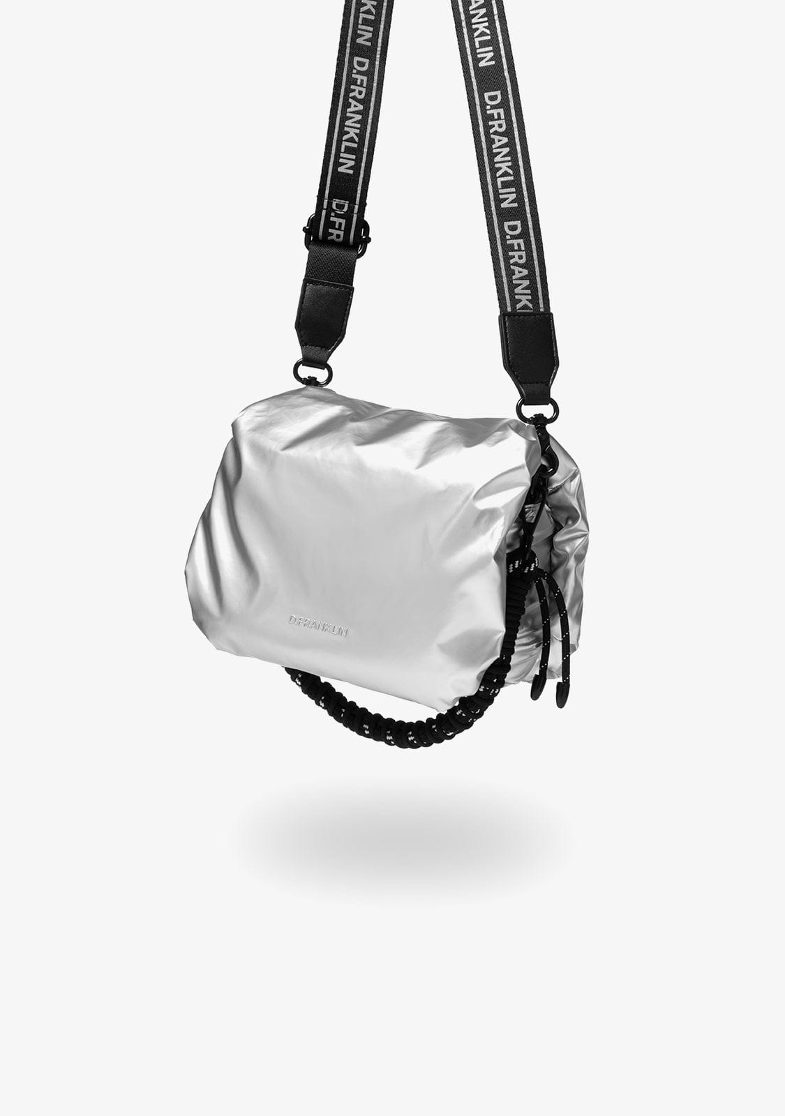 D.franklin Bomb Flap Crossbody Bag Silver