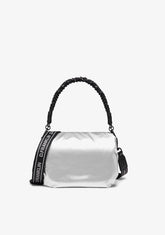 D.franklin Bomb Flap Crossbody Bag Silver