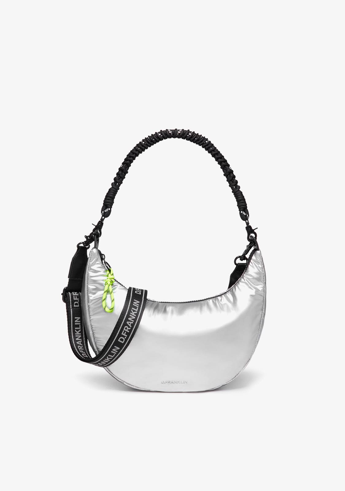 D.franklin Bomb Round Shoulder Bag Silver