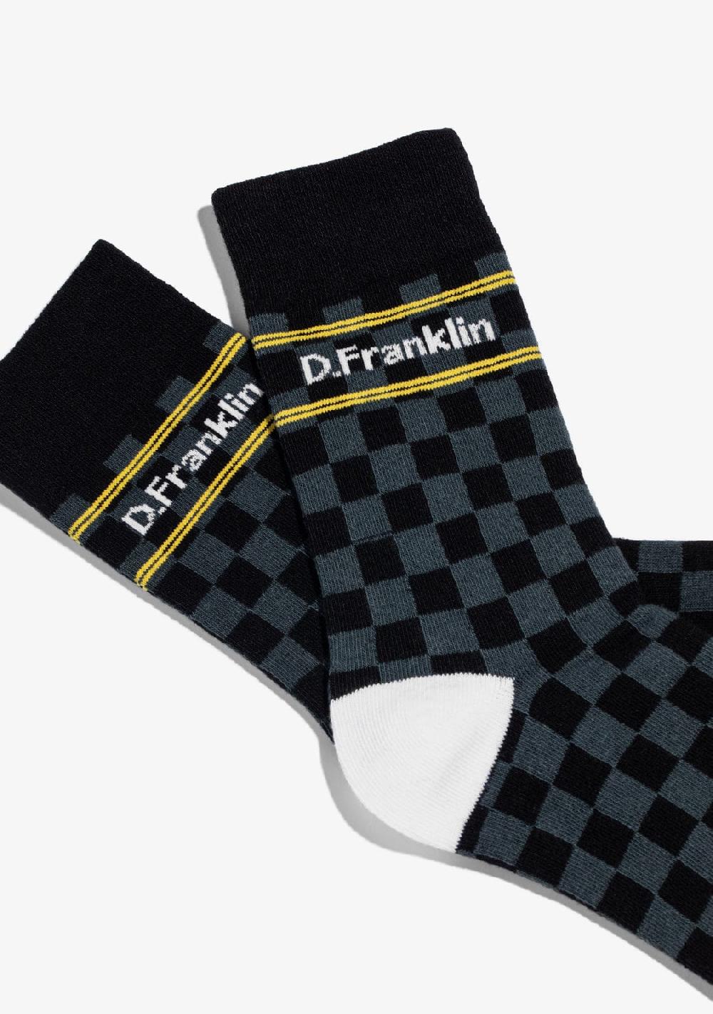 D.franklin Check Socks Black