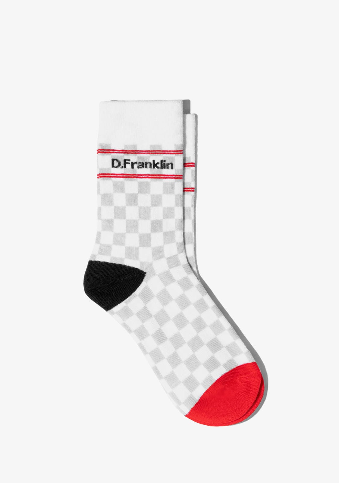 D.franklin Check Socks White