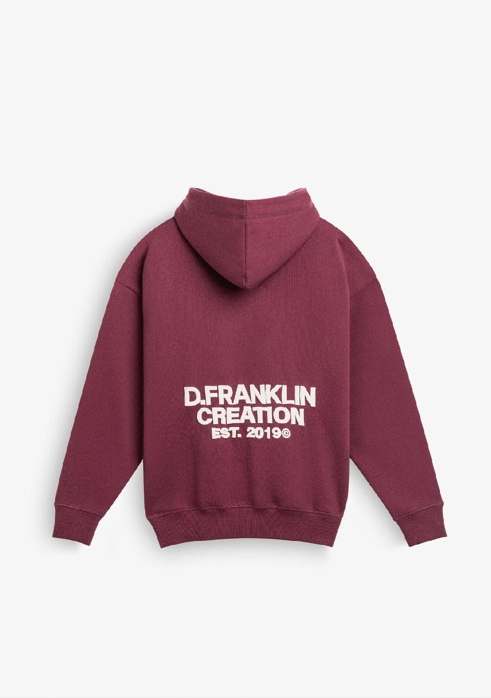 D.franklin Classic Oversize Hoodie Wine
