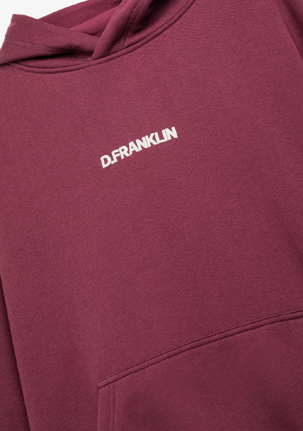 D.franklin Classic Oversize Hoodie Wine