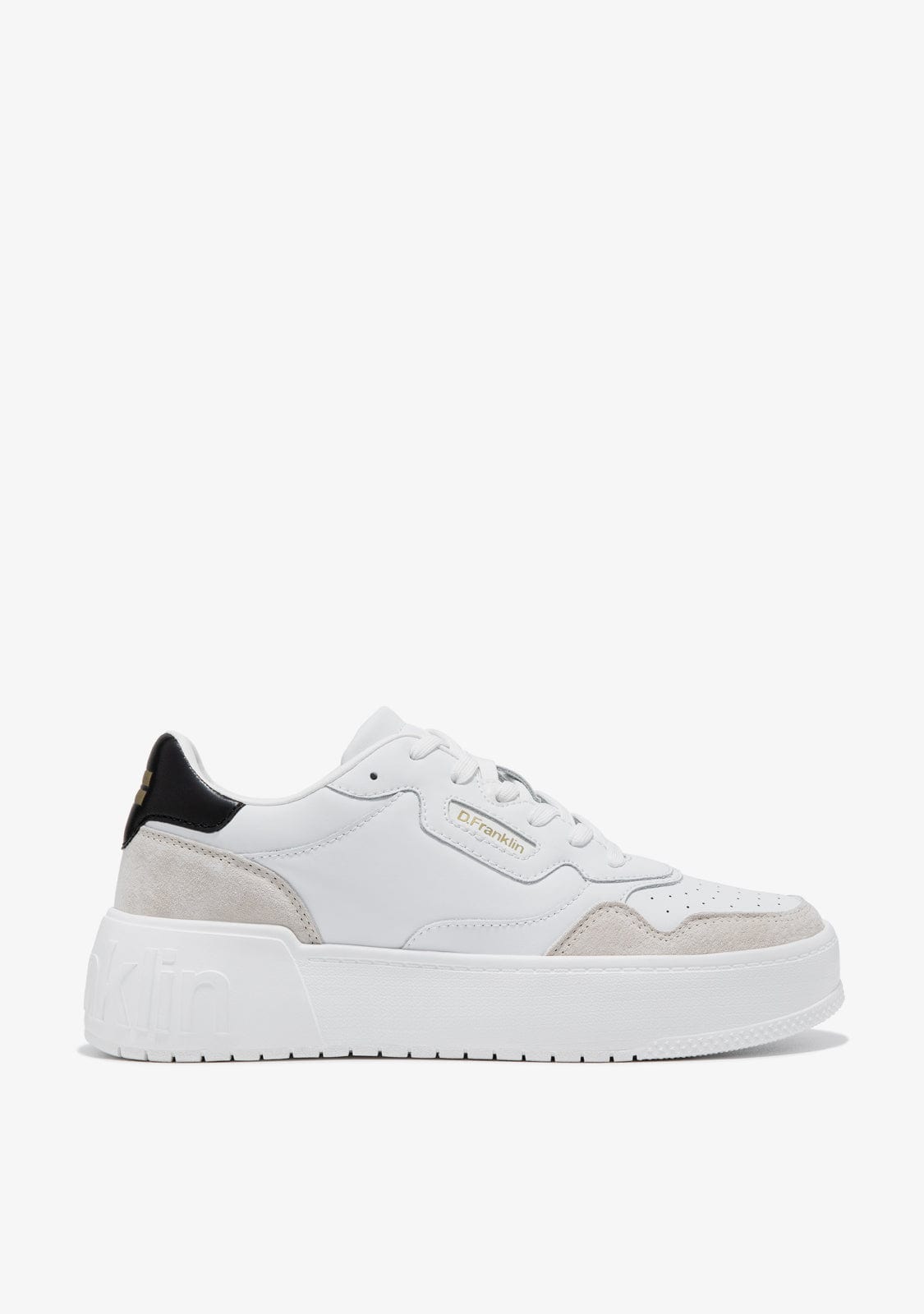D.franklin Court Basic Leather White / Black