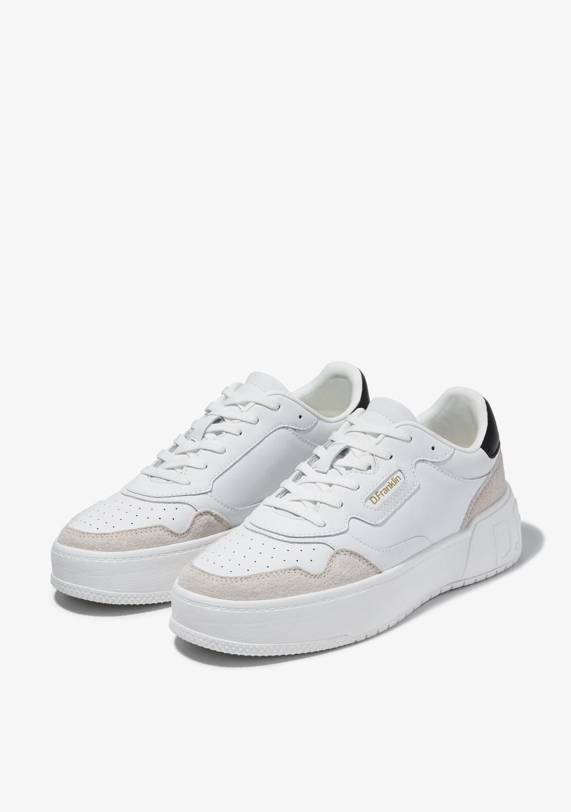 D.franklin Court Basic Leather White / Black