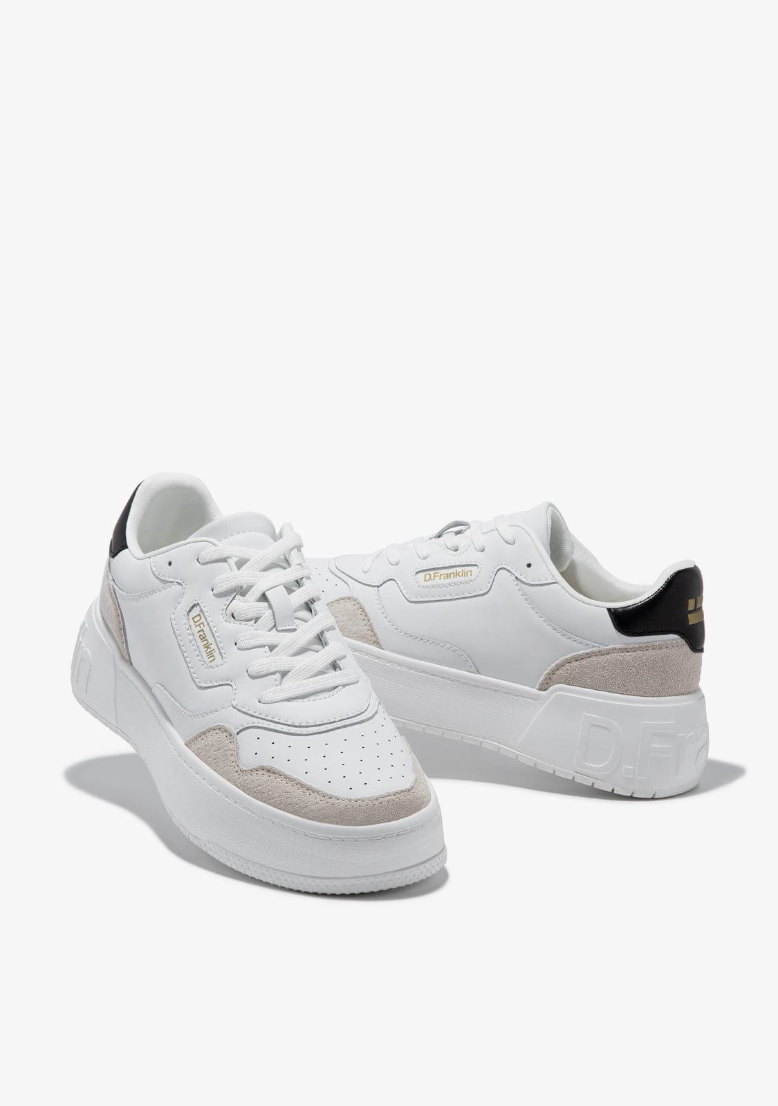 D.franklin Court Basic Leather White / Black