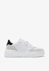D.franklin Court Basic Leather White / Black