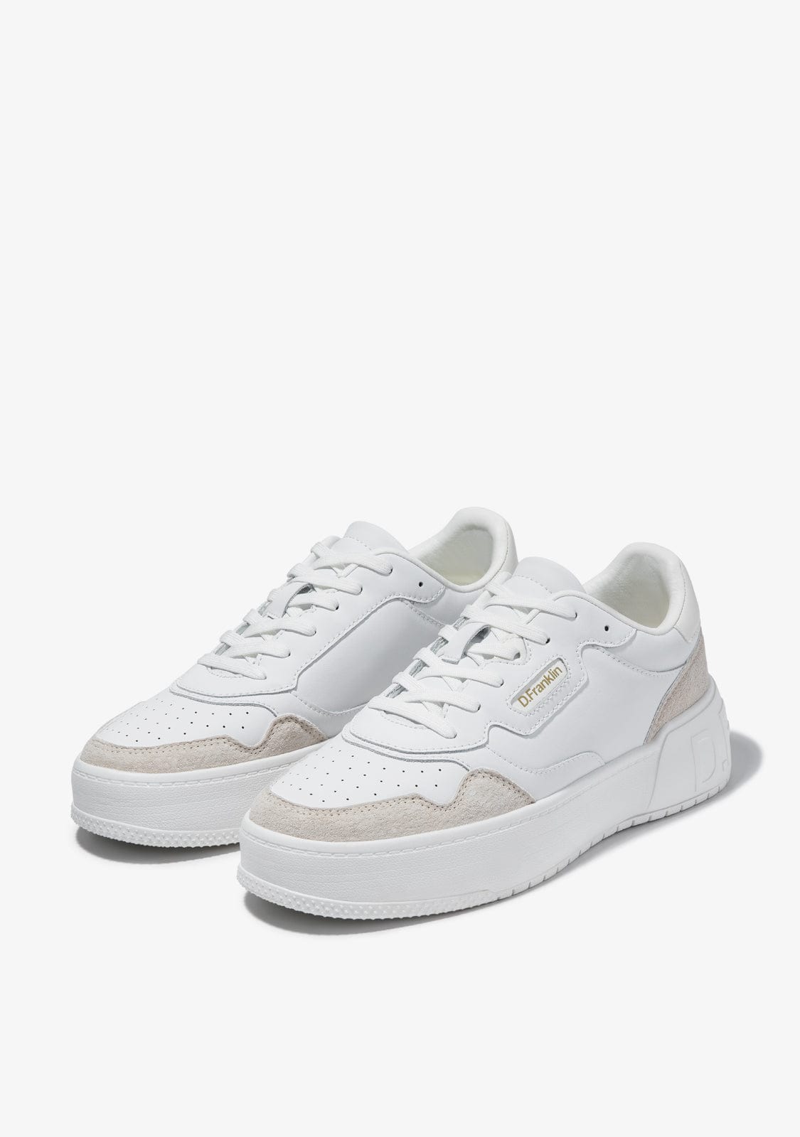 D.franklin Court Basic Leather White / White