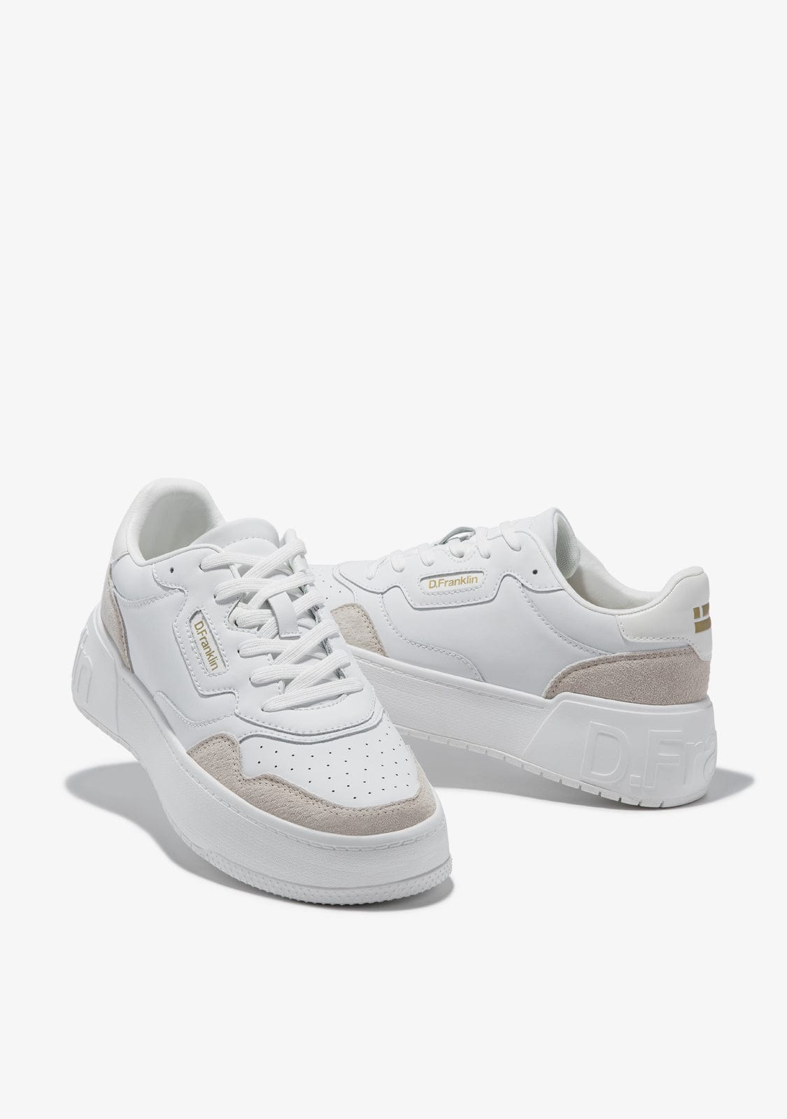 D.franklin Court Basic Leather White / White
