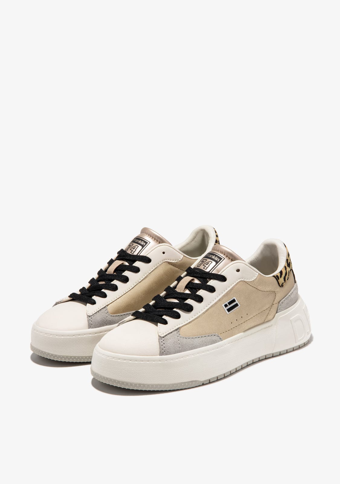 D.franklin Court Basket Gold / Leopard