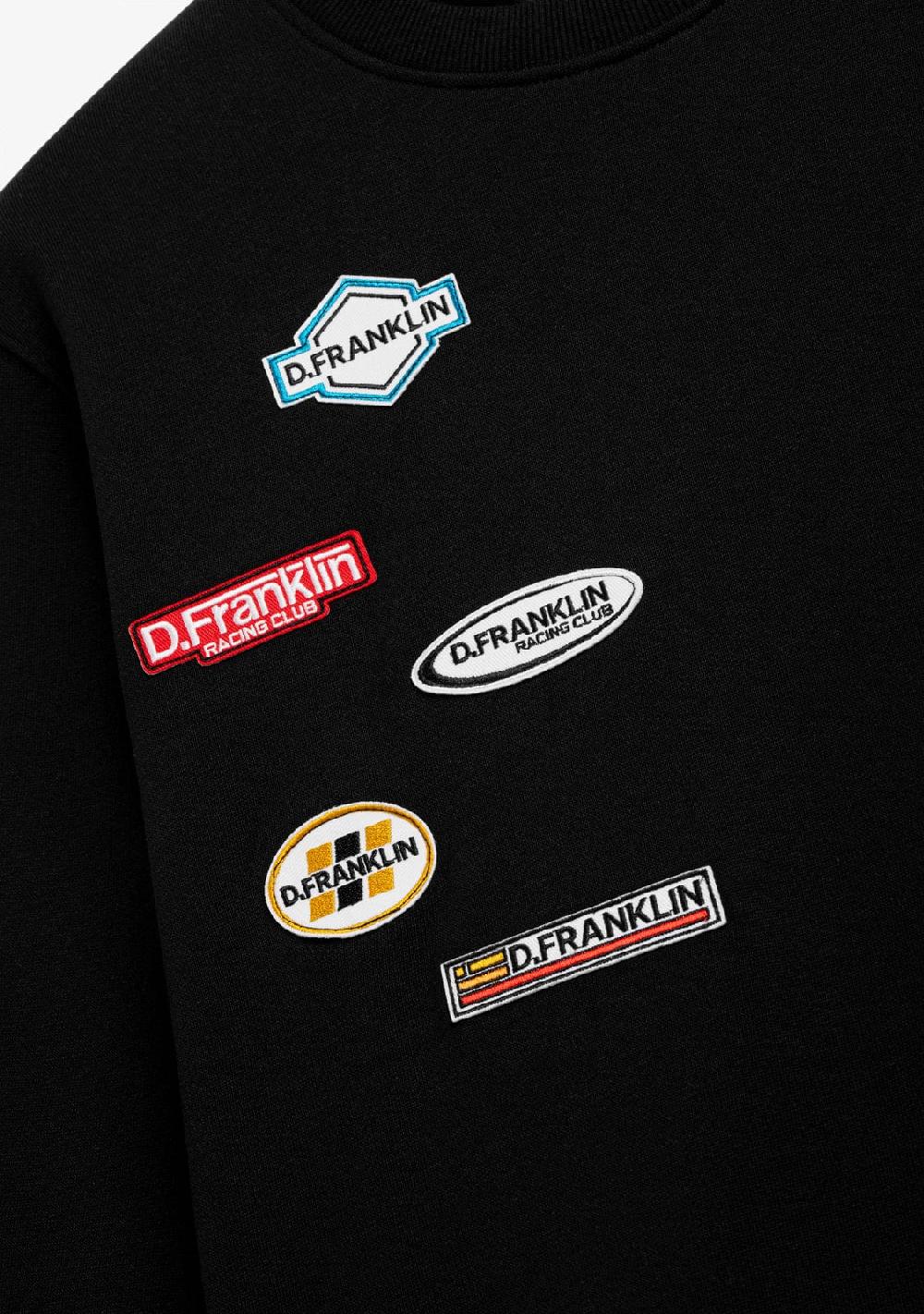 D.franklin Crewneck Racing Club Sweatshirt Black