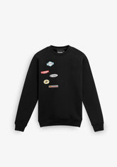 D.franklin Crewneck Racing Club Sweatshirt Black
