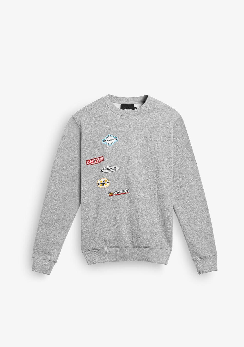 D.franklin Crewneck Racing Club Sweatshirt Grey