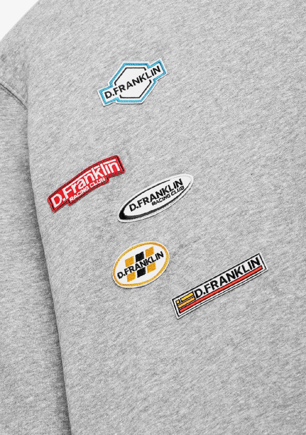 D.franklin Crewneck Racing Club Sweatshirt Grey