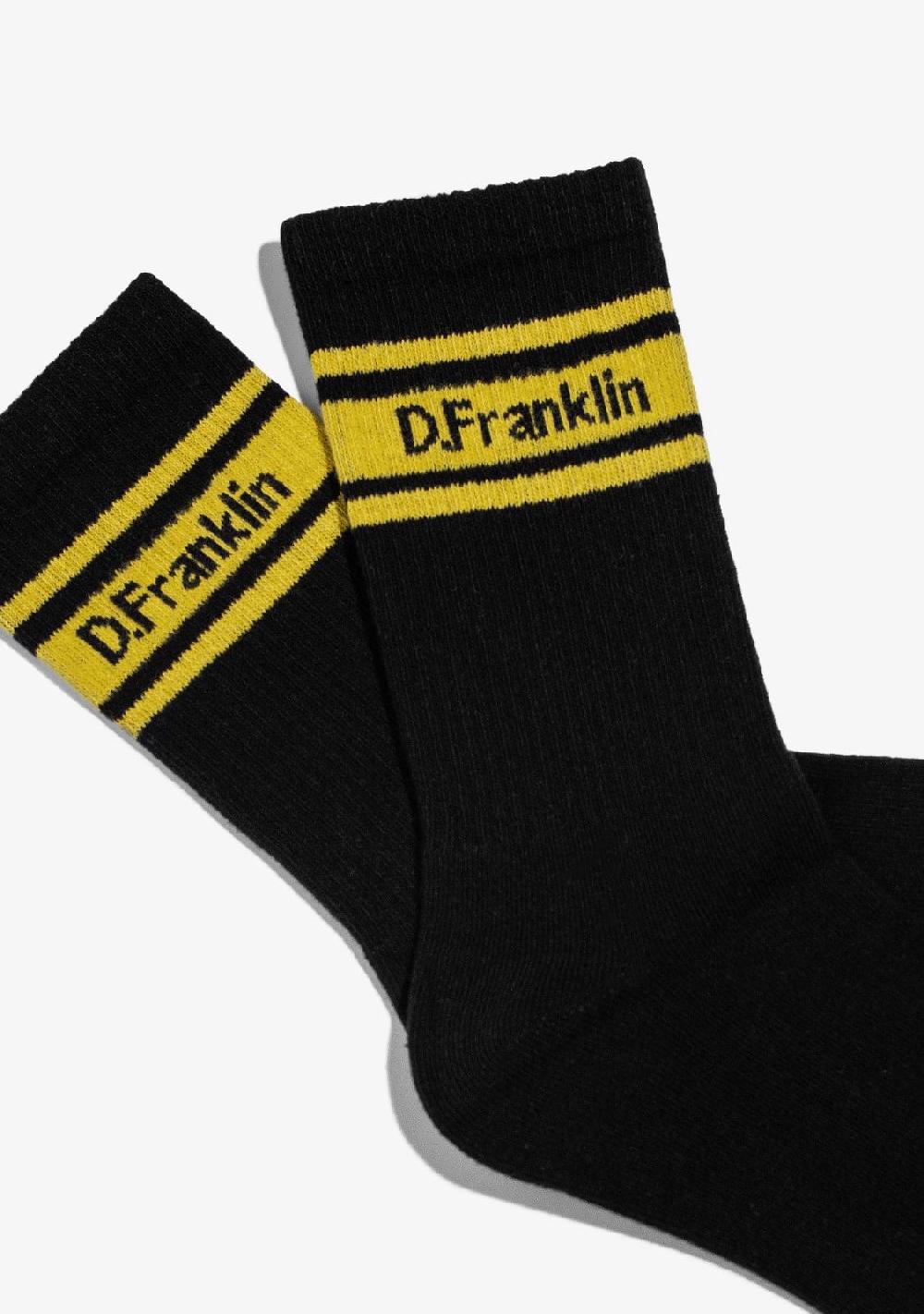 D.franklin DF 3 Stripes Socks Black
